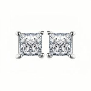 Square Halo Ear Studs