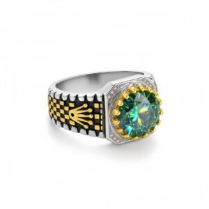 Green Moissanite Ring